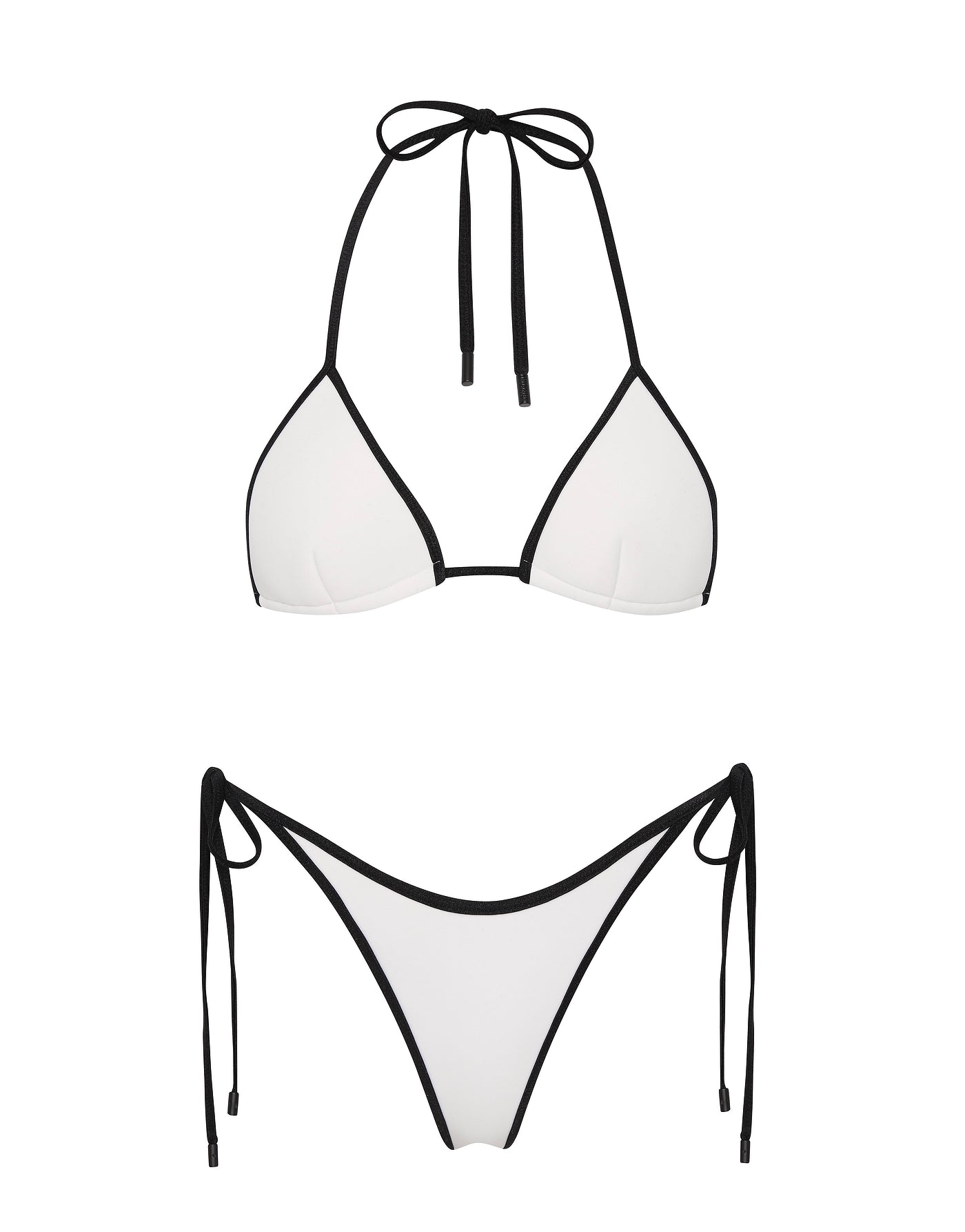 VINCA PANDA WHITE  Neoprene Triangle Bikini Set