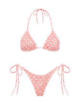 VINCA PORTE Pink Geometric Triangle Bikini Set