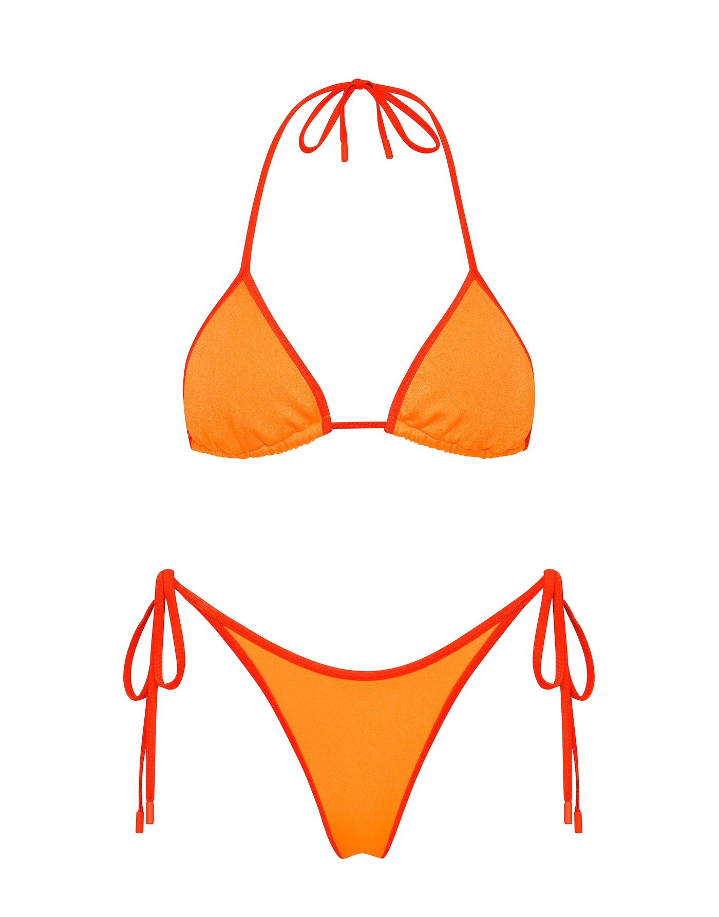VINCA PRIKA - Orange Triangle Bikini Set