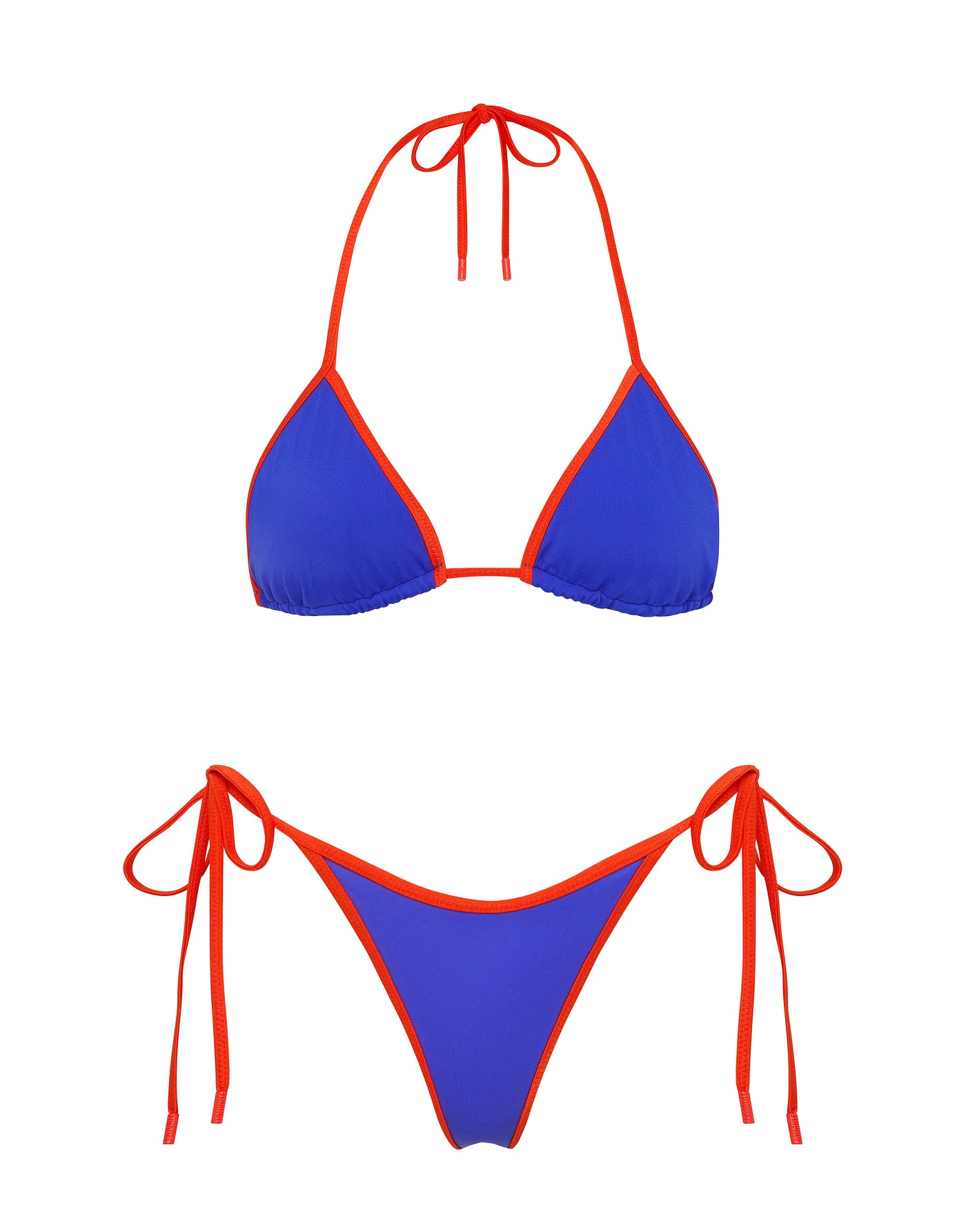 VINCA SALA Blue Triangle Bikini Set