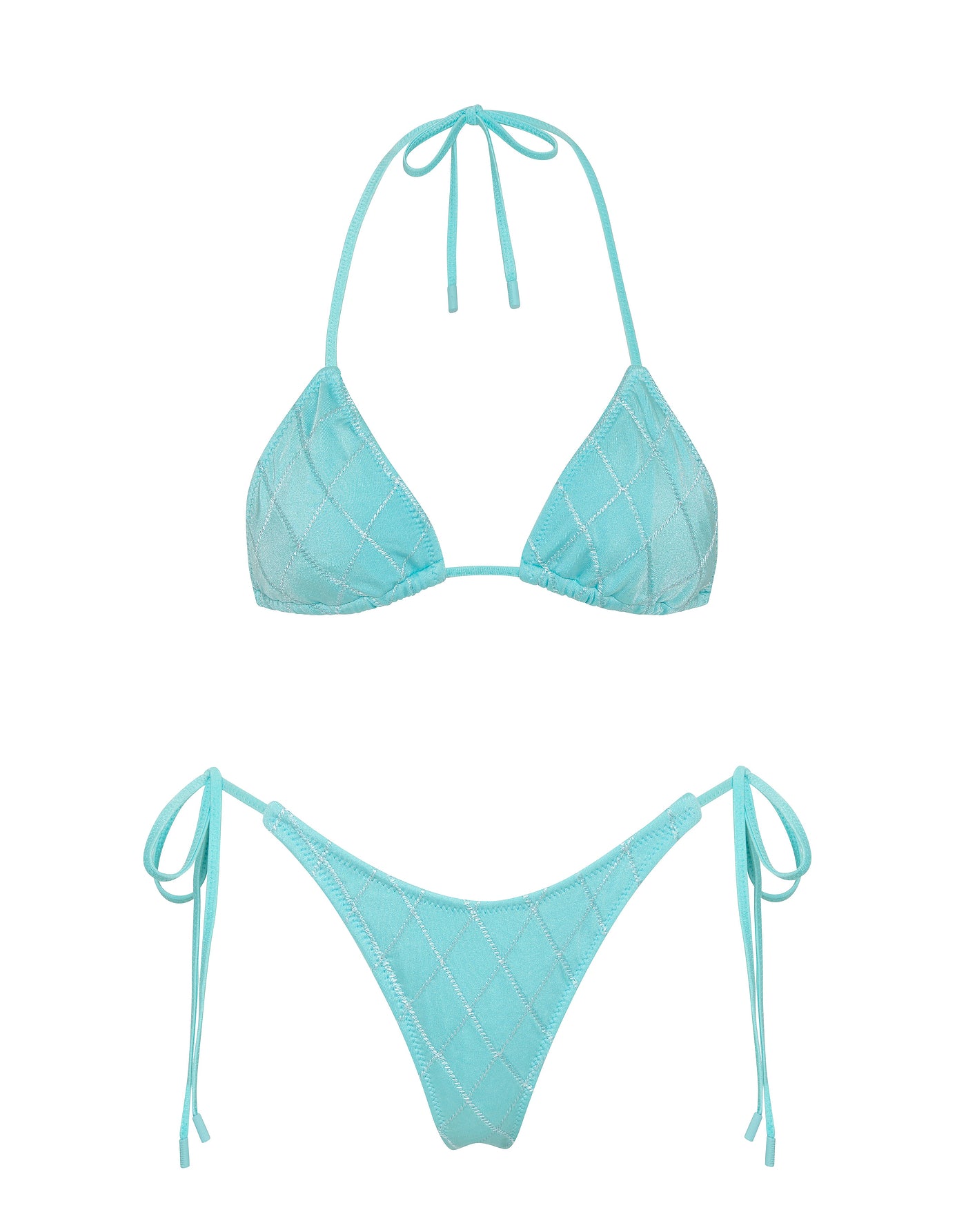 VINCA - SKY HIGH Blue Triangle Bikini Set