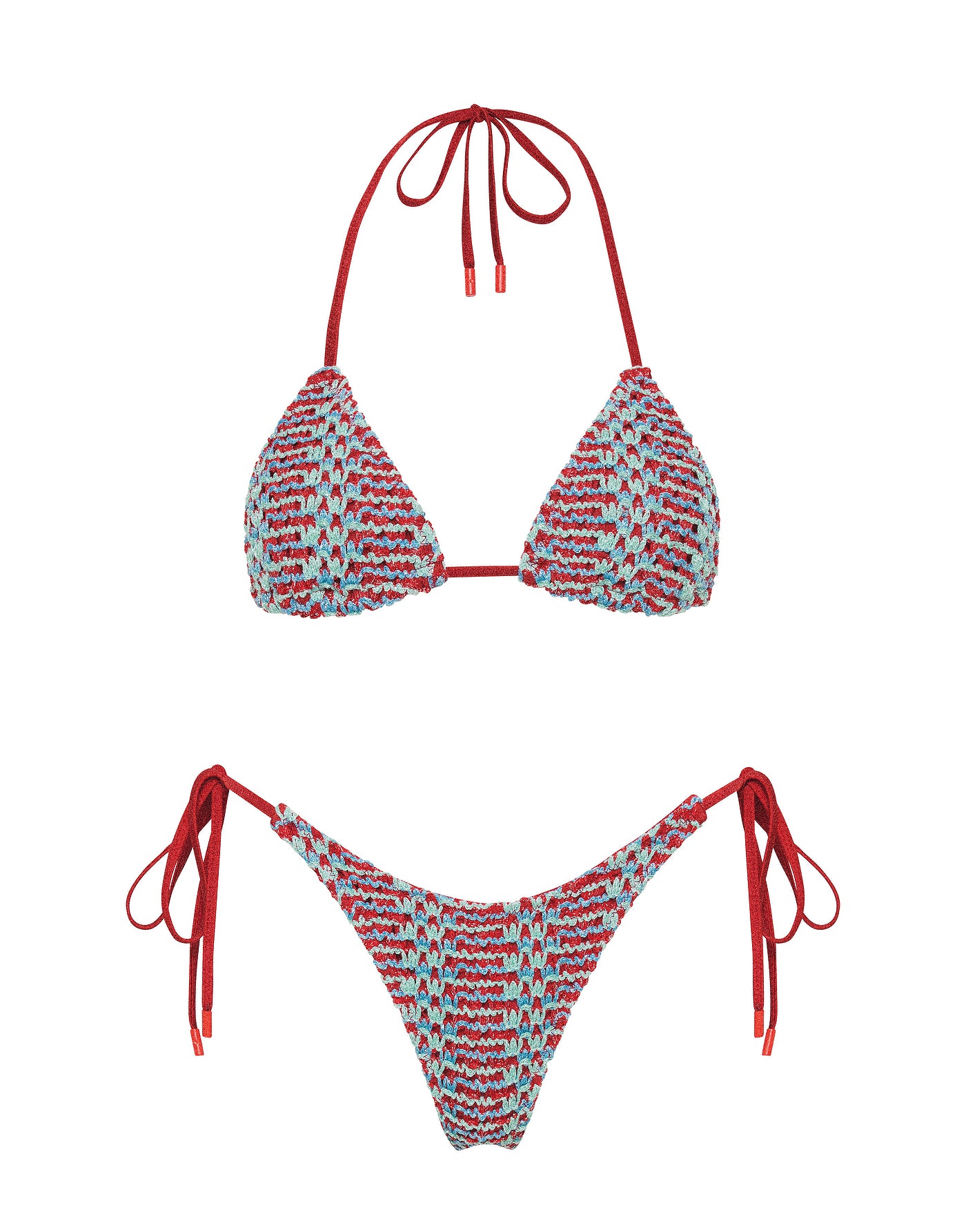 VINCA TORI Crochet Triangle Bikini Set 