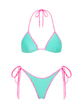 VINCA TURQUOISE Neoprene Triangle Bikini Set
