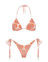 Vinca Votto Triangl Bikini in Red and Blue Printed Velvet.