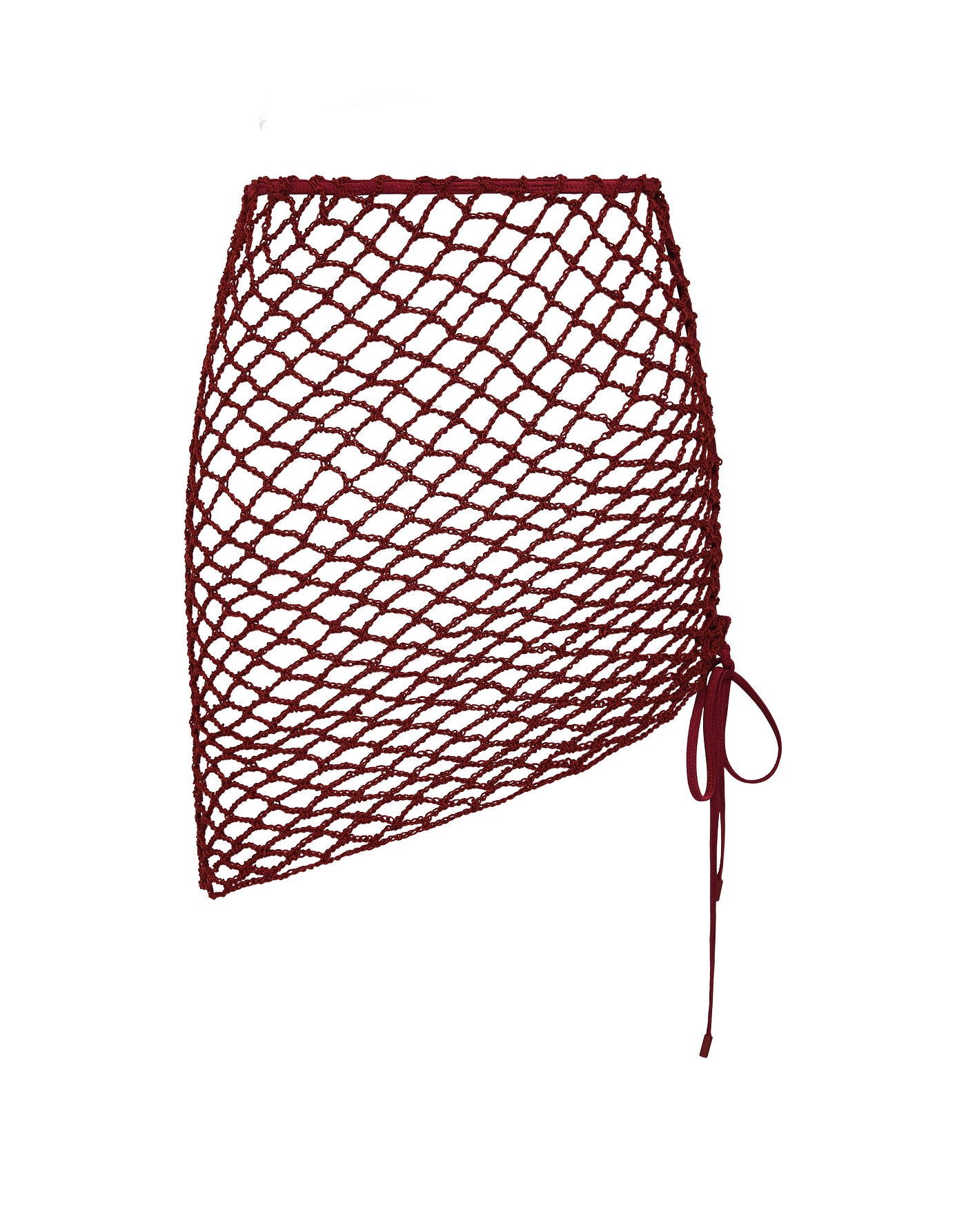 YULI - RONI Burgundy Crochet Skirt
