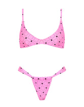 MAIA CASSI Pink Heart Scoop Bikini Set