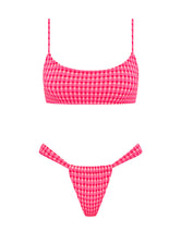 MICA - ADAO Pink Textured Crop Bikini Set