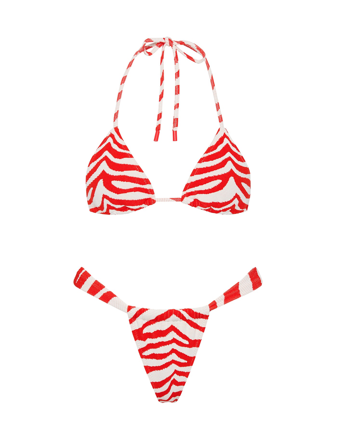 VINCA - CHERRY ZEBRA SPLASH Triangle Bikini Set