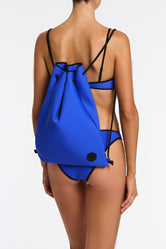 VINCA COBALT Neoprene Triangle Bikini Set