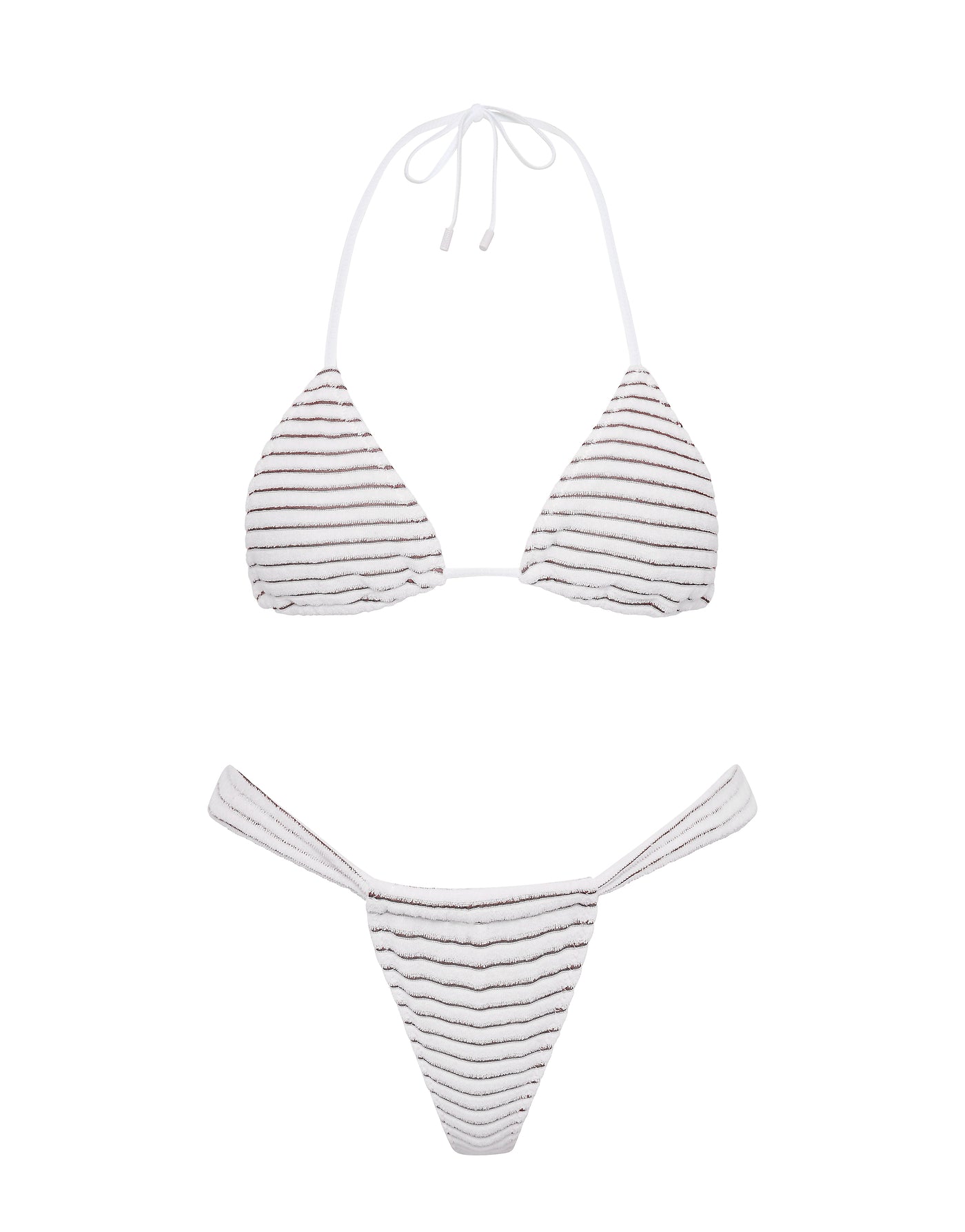 VINCA LUSAIL White Terry Towelling Triangle Bikini Set