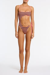 CINCI LONI Stripe Crochet One Piece
