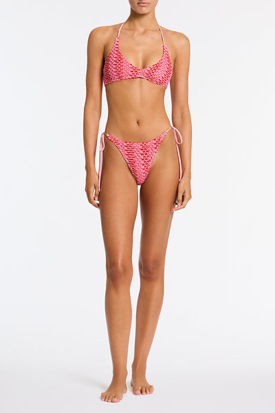 Cora Alina Triangl Pink Crochet Bikini