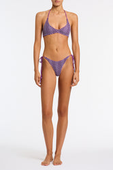 Cora Monty Triangl Purple Sparkle Crochet Bikini