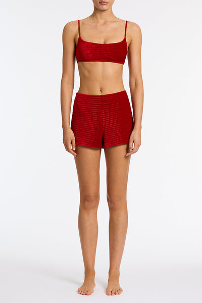 DACY - LOPA Red Velvet Short