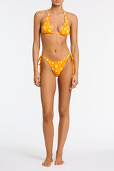 DARA TANGERINE Triangle Bikini Set