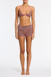 ELLI LONI Stripe Crochet Shorts