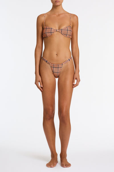 ESTE JAM VELVET CHECK Scoop Bikini Set