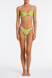 ESTE LIME Neoprene Scoop Bikini Set