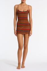 JAMI BRICK STRIPE Mini Dress