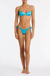 JARA ICY SHINE Blue Balconette Bikini Set