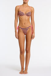JARA LONI Stripe Crochet Balconette Bikini
