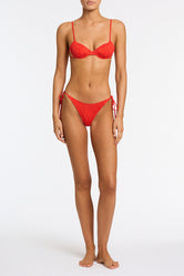 JARA VISS Red Balconette Bikini