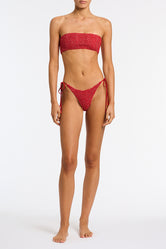 Kaya Tage Triangl Red Sparkle Crochet Bikini