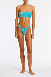 LUCE - COTE Blue Velvet Bandeau Bikini Set