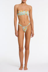 LUCE MAIE Floral Bandeau Bikini Set