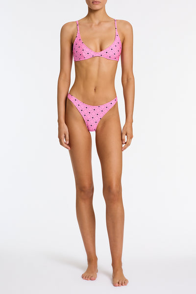 MAIA CASSI Pink Heart Scoop Bikini Set