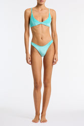 MAIA HIRST Blue Velvet Scoop Bikini Set