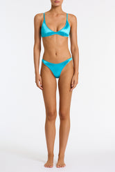 MAIA ICY SHINE Blue Scoop Bikini Set