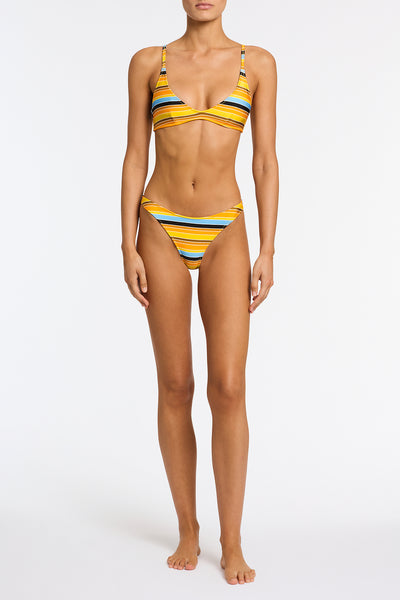 MAIA TORE Stripe Scoop Bikini Set