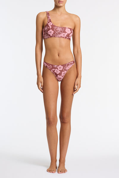 MELROSE - TIRAMISU FLORAL One Shoulder Bikini Set