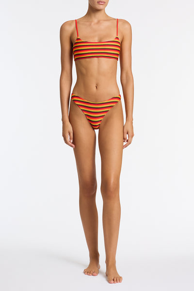 MICA - HORIZON STRIPE Scoop Bikini Set