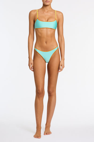 MICA ROQUE Neoprene Crop Bikini Set