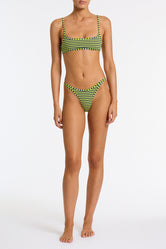 MIMA INK CONFETTI Textured Crop Bikini Set