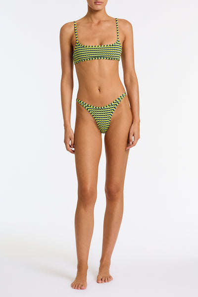 MIMA INK CONFETTI Textured Crop Bikini Set