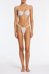 PALMA LUSAIL White Terry Towelling Balconette Bikini Set