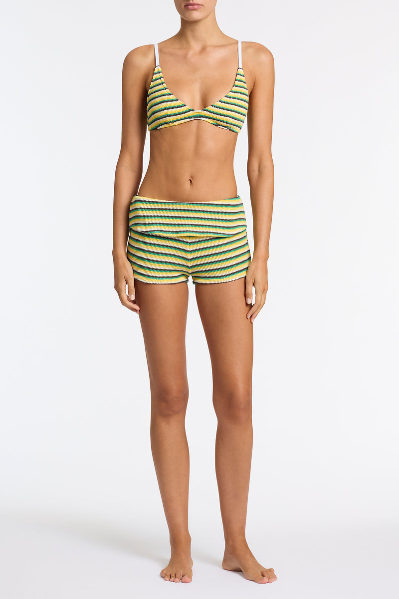 ELLI LEMONADE Crochet Stripe Short