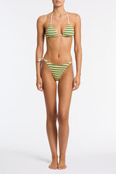 VINCA LEMONADE Crochet Stripe Triangle Bikini Set