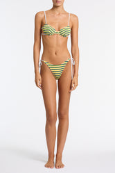 JARA LEMONADE Crochet Stripe Balconette Bikini