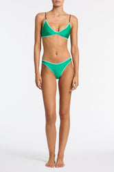 MAIA JADED GREEN Neoprene Crop Bikini Set