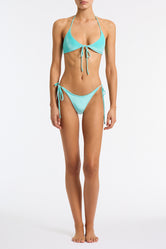 SOFI HIRST Blue Velvet Triangle Bikini Set