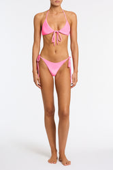 SOFI PINK CANDY VELVET Halter Bikini Set