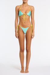 SOFI ROQUE Neoprene Halter Bikni Set