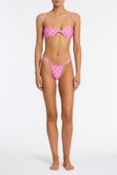 STELL CASSI Pink Heart Scoop Bikini Set