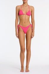 VINCA ADAO Pink Textured Triangle Bikini Set