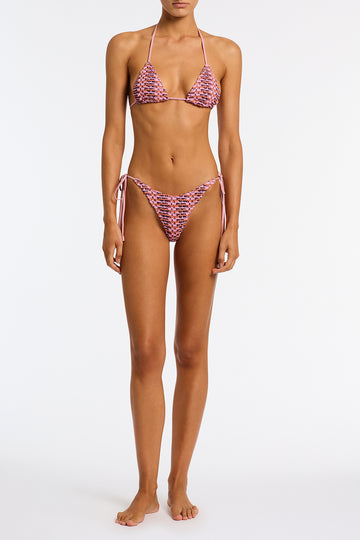 VINCA - BLOSS Pink Crochet Triangle Bikini Set