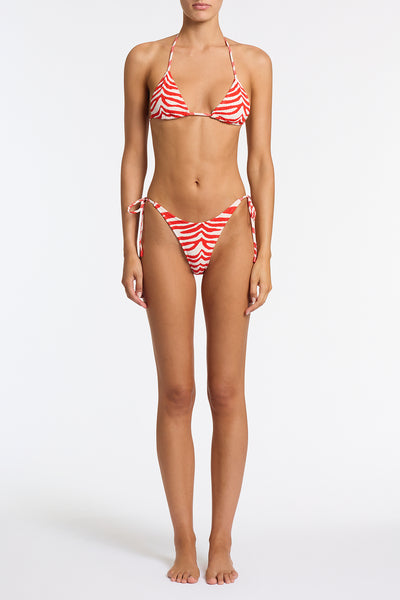 VINCA - CHERRY ZEBRA SPLASH Triangle Bikini Set